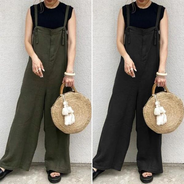 vintage suspender overalls women's summer jumpsuits 2020 zanzea casual solid long playsuits female solid trousers plus size 5xl, Black;white
vintage suspender overalls women's summer jumpsuits 2020 zanzea casual solid long playsuits female solid trousers plus size 5xl, Black;white