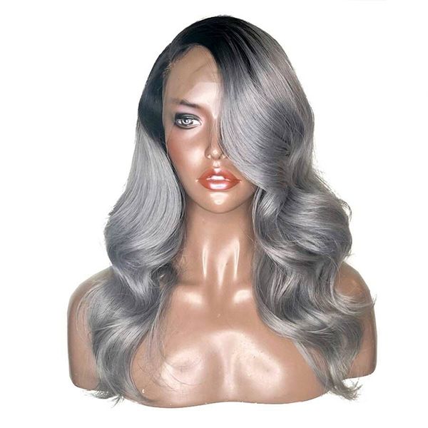 grey human hair lace front wig ombre gray silver with baby hair brazilian body wave glueless grey full lace wigs for black women, Black;brown
grey human hair lace front wig ombre gray silver with baby hair brazilian body wave glueless grey full lace wigs for black women, Black;brown