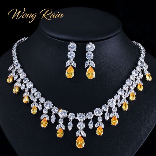 wong rain 100% 925 sterling silver sets water drop pear citrine z gemstone necklace/earrings cocktail jewelry sets wholesale, Black
wong rain 100% 925 sterling silver sets water drop pear citrine z gemstone necklace/earrings cocktail jewelry sets wholesale, Black