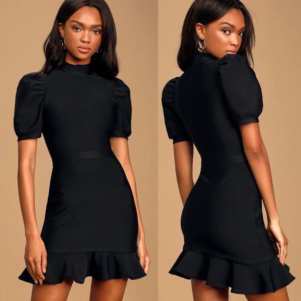 2020 fashion women dress summer ladies casual solid color ruffled hip dress dresses ropa mujer l41, Black;gray
2020 fashion women dress summer ladies casual solid color ruffled hip dress dresses ropa mujer l41, Black;gray