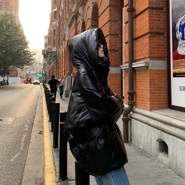2020 winter women's black leisure hooded parkas long sleeve cotton-padded clothes female korean loose bread padded thick coat
2020 winter women's black leisure hooded parkas long sleeve cotton-padded clothes female korean loose bread padded thick coat