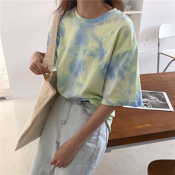 cbafu tie dye t shirt women summer korea clothes casual loose tee shirt femme ulzang print patchwork tshirt d559 y19072701, White
cbafu tie dye t shirt women summer korea clothes casual loose tee shirt femme ulzang print patchwork tshirt d559 y19072701, White