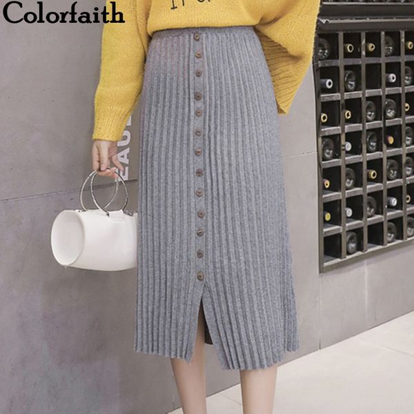colorfaith new 2019 women knitting long skirt autumn winter casual ladies pleated buttons slit elegant skirt female girls sk8822, Black
colorfaith new 2019 women knitting long skirt autumn winter casual ladies pleated buttons slit elegant skirt female girls sk8822, Black