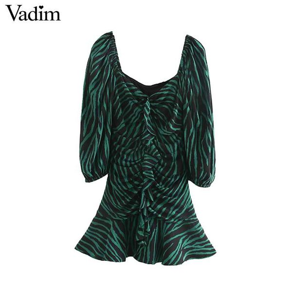 vadim women chic zebra print mini dress v neck three quarter sleeve side zipper pleated animal pattern wild dresses qc895, Black;pink
vadim women chic zebra print mini dress v neck three quarter sleeve side zipper pleated animal pattern wild dresses qc895, Black;pink