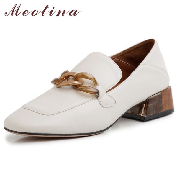 meotina high heels women pumps natural genuine leather thick heel loafers shoes real leather square toe shoes ladies size 33-40 y200702, Black
meotina high heels women pumps natural genuine leather thick heel loafers shoes real leather square toe shoes ladies size 33-40 y200702, Black