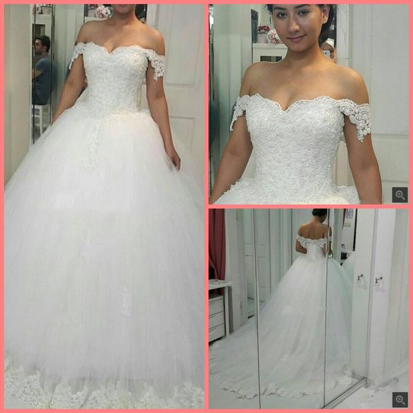 2019 robe de mariage ball gown white lace appliques wedding dresses off the shoulder sweetheart neckline beaded stylish bride gowns on sale
2019 robe de mariage ball gown white lace appliques wedding dresses off the shoulder sweetheart neckline beaded stylish bride gowns on sale