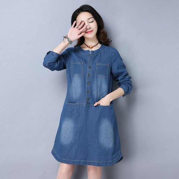 new 2019 spring autumn denim dress women personality loose casual dresses o-neck ladies cowboy dress plus size xxl, Black;gray
new 2019 spring autumn denim dress women personality loose casual dresses o-neck ladies cowboy dress plus size xxl, Black;gray