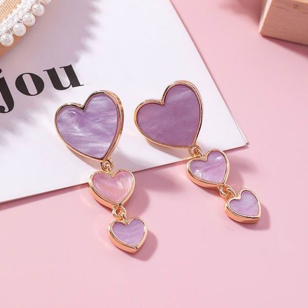mengjiqiao 2018 korean new big small acrylic love heart drop pendientes mujer moda summer accessories statement dangle earrings, Silver
mengjiqiao 2018 korean new big small acrylic love heart drop pendientes mujer moda summer accessories statement dangle earrings, Silver