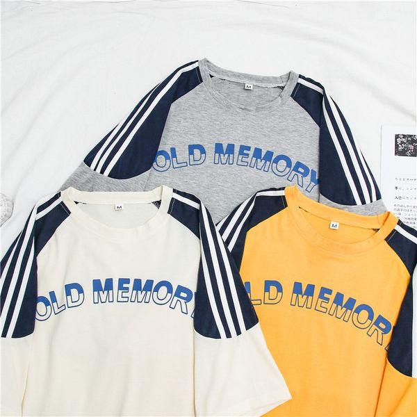 women cotton letters printed tees summer new oversized short sleeved t-shirts casual loose t shirt striped patchwork tshirt, White
women cotton letters printed tees summer new oversized short sleeved t-shirts casual loose t shirt striped patchwork tshirt, White