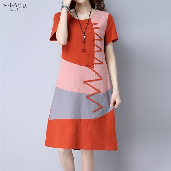 A-Line Dress Summer Women Dress Short Sleeve O Neck Patchwork Casual Cotton Linen Dress Plus Size Lady Kimono Sleeve Clothes
A-Line Dress Summer Women Dress Short Sleeve O Neck Patchwork Casual Cotton Linen Dress Plus Size Lady Kimono Sleeve Clothes