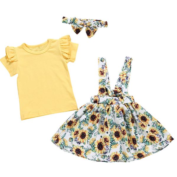 kids baby girls clothes two style sunflower bodysuit flower print overalls 3pcs cotton casual toddler newborn outfits, White
kids baby girls clothes two style sunflower bodysuit flower print overalls 3pcs cotton casual toddler newborn outfits, White