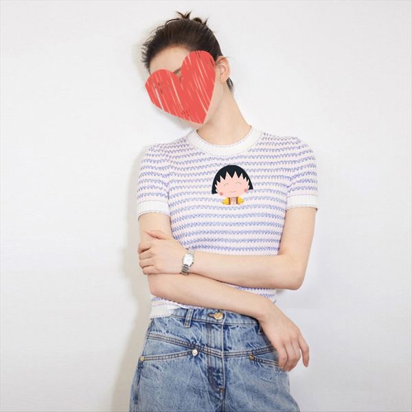 liu shishi color matching striped knitted short sleeve 2020 summer breeze female liu shishi color matching striped knitted short sleeve, White
liu shishi color matching striped knitted short sleeve 2020 summer breeze female liu shishi color matching striped knitted short sleeve, White