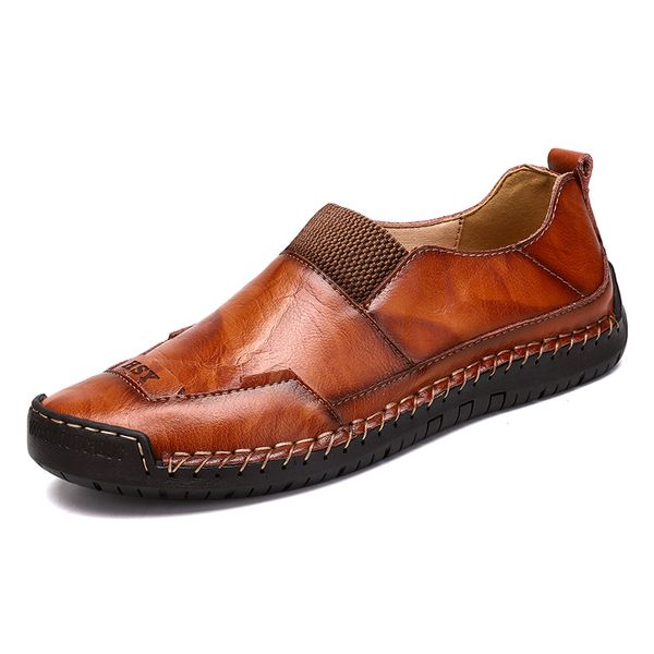 new men casual shoes breathable handmade leather driving shoes comfortable men flats outdoor men's, Black
new men casual shoes breathable handmade leather driving shoes comfortable men flats outdoor men's, Black