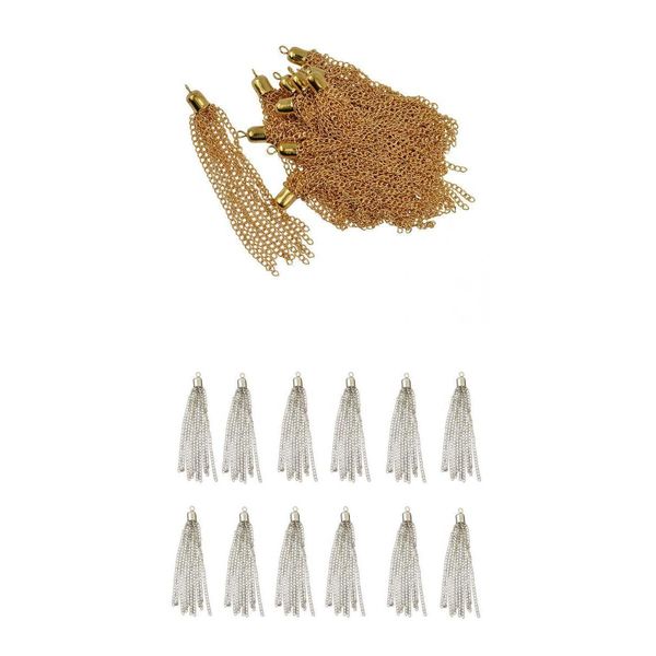 24pcs silver gold plated metal tassel charms pendants jewelry making finding, Black
24pcs silver gold plated metal tassel charms pendants jewelry making finding, Black