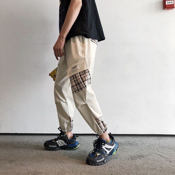 men hip hop plaid joggers pants 2020 overalls man streetwearcargo pants male fashions track color block trousers, Black
men hip hop plaid joggers pants 2020 overalls man streetwearcargo pants male fashions track color block trousers, Black