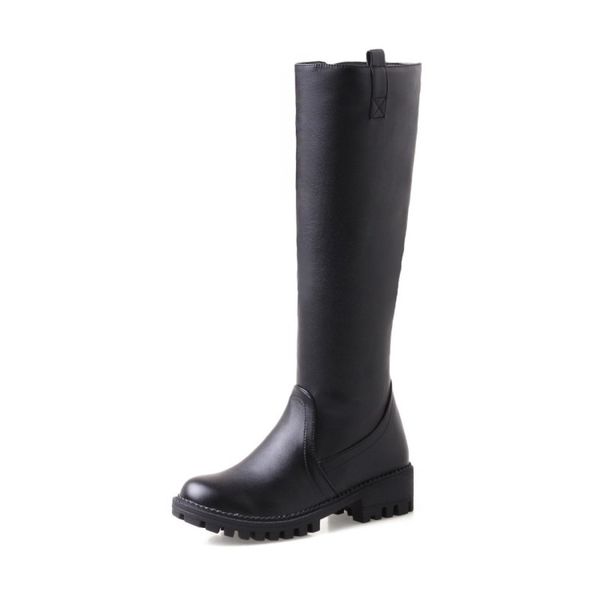 kalenmos knee high boots women block mid heel slip on zip autumn winter shoes short plush leather riding long boots size 34-43, Black
kalenmos knee high boots women block mid heel slip on zip autumn winter shoes short plush leather riding long boots size 34-43, Black