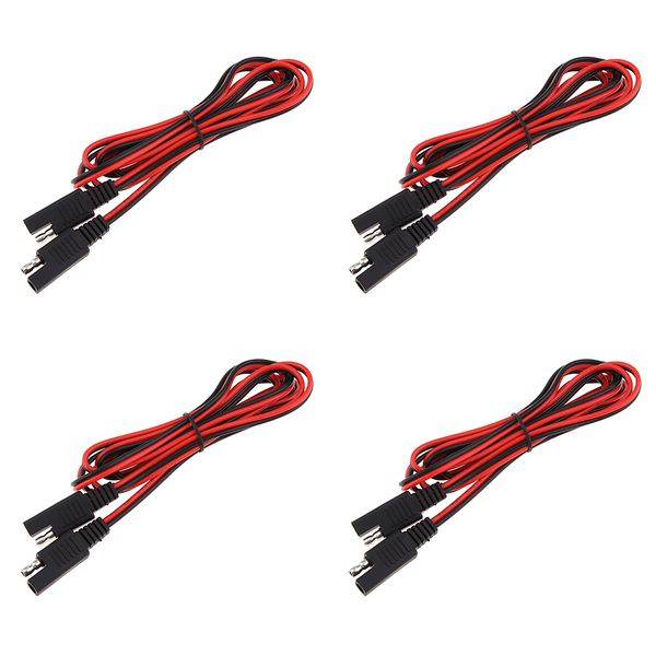 4 pieces premium 18awg solar battery sae plug male to male harness diy extension lines connector cable - 2meter / 6.6ft
4 pieces premium 18awg solar battery sae plug male to male harness diy extension lines connector cable - 2meter / 6.6ft