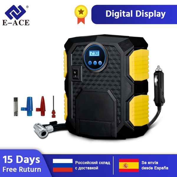 e-ace m02 digital air compressor portable electric car air pump dc 12v tire inflador 150 psi autocompressor with 3 nozzles
e-ace m02 digital air compressor portable electric car air pump dc 12v tire inflador 150 psi autocompressor with 3 nozzles