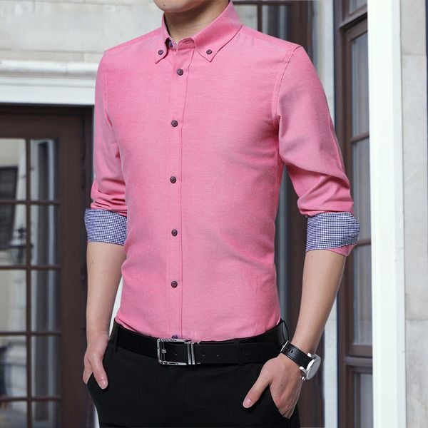 men's casual shirts 7-color oxford long-sleeved shirt business fashion classic solid color slim fit male brand clothes, White;black
men's casual shirts 7-color oxford long-sleeved shirt business fashion classic solid color slim fit male brand clothes, White;black