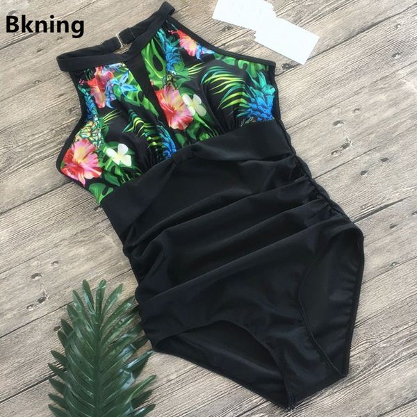 bkning high neck swimsuit plus size one piece swimwear large sizes flower print trikini 2019 mujer retro fused swiming suit 3xl, White;black
bkning high neck swimsuit plus size one piece swimwear large sizes flower print trikini 2019 mujer retro fused swiming suit 3xl, White;black