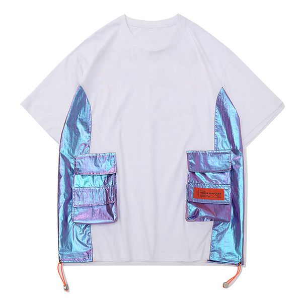 patchwork sequin t shirt for juvenile ribbons pochets printed mens summer harajuku hip hop casual cotton short sleeve streetwear, White;black
patchwork sequin t shirt for juvenile ribbons pochets printed mens summer harajuku hip hop casual cotton short sleeve streetwear, White;black