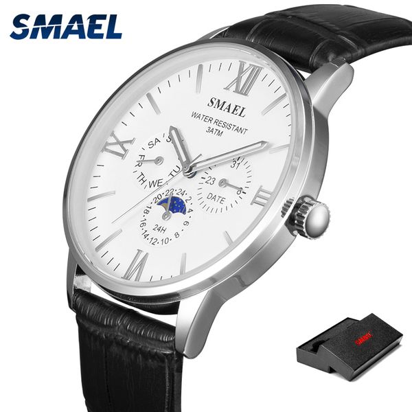 smael ultra thin fashion men watch business quartz watches waterproof sports watch men clock relogio masculino, Slivery;brown
smael ultra thin fashion men watch business quartz watches waterproof sports watch men clock relogio masculino, Slivery;brown