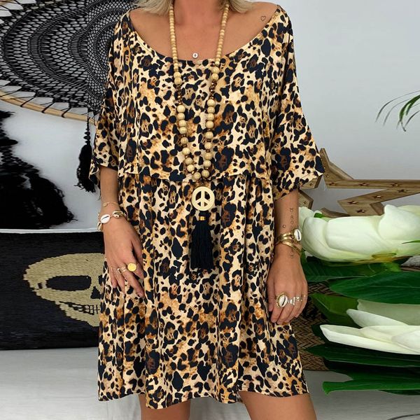 plus size dress women summer dress womens ladies loose leopard print half sleeve mini dress summer vestidos verao, Black;gray
plus size dress women summer dress womens ladies loose leopard print half sleeve mini dress summer vestidos verao, Black;gray