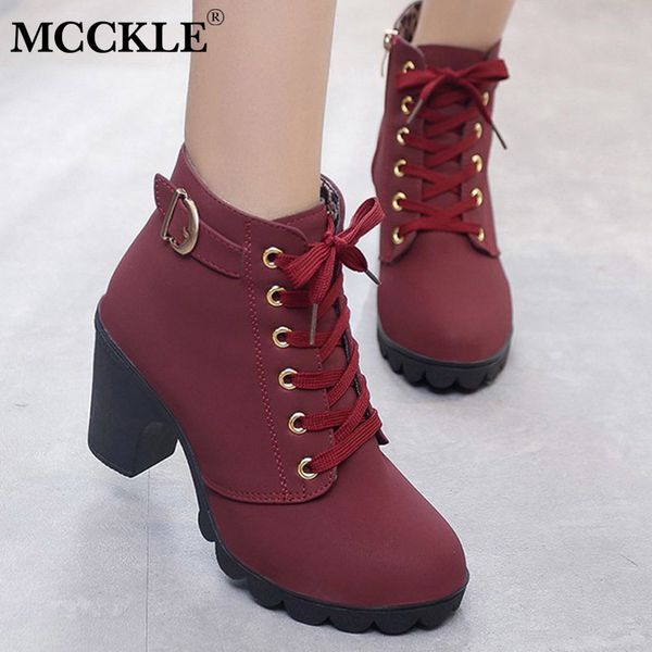 mcckle plus size ankle boots women platform high heels women's boots buckle shoes thick heel short boot ladies drop shipping t200106, Black
mcckle plus size ankle boots women platform high heels women's boots buckle shoes thick heel short boot ladies drop shipping t200106, Black