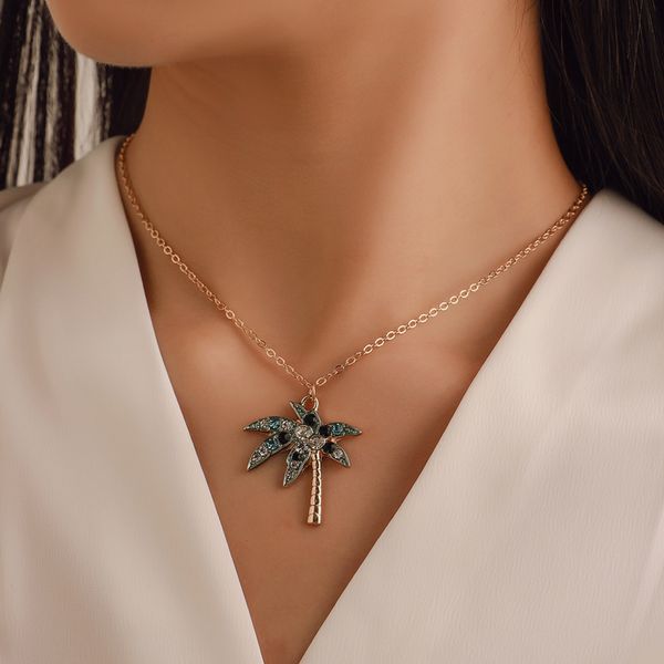 new europe casual jewelry set womens rhinstone coconut tree pendant necklace earrings set s774, Silver
new europe casual jewelry set womens rhinstone coconut tree pendant necklace earrings set s774, Silver