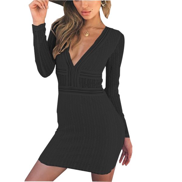 lace dresses women summer elegant patchwork deep v neck long sleeve backless casual solid office lady club polyester dress, Black;gray
lace dresses women summer elegant patchwork deep v neck long sleeve backless casual solid office lady club polyester dress, Black;gray