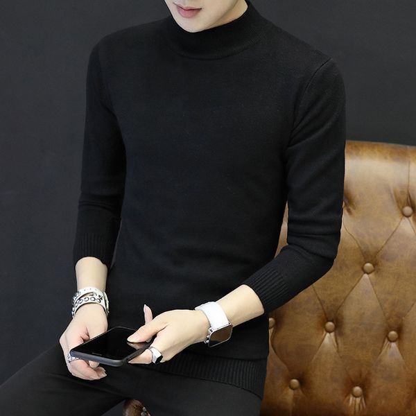 2018 autumn and winter new youth korean version of self-fitting men's turtleneck sweater men's solid color woolen sweaters, White;black
2018 autumn and winter new youth korean version of self-fitting men's turtleneck sweater men's solid color woolen sweaters, White;black