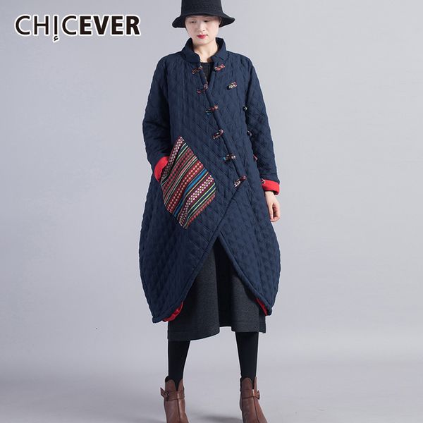 women's down & parkas chicever vintage patchwork criss cross cotton coat o neck long sleeve oversize asymmetrical thick female 2021, Black
women's down & parkas chicever vintage patchwork criss cross cotton coat o neck long sleeve oversize asymmetrical thick female 2021, Black