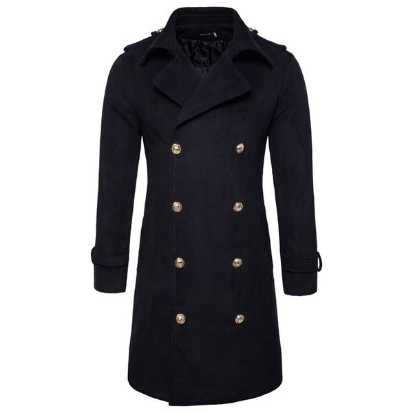 mens winter warm trench woolen coats fashion slim fit casual overcoat jackets solid double breasted brand outwear, Black
mens winter warm trench woolen coats fashion slim fit casual overcoat jackets solid double breasted brand outwear, Black