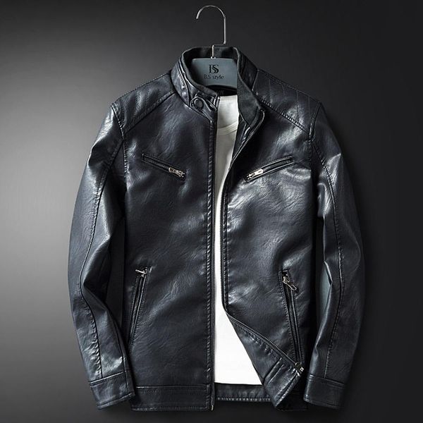 2019 men autumn winter black fur coat casual standing collar mens leather jacket new style motorcycle male warm jackets a13
2019 men autumn winter black fur coat casual standing collar mens leather jacket new style motorcycle male warm jackets a13