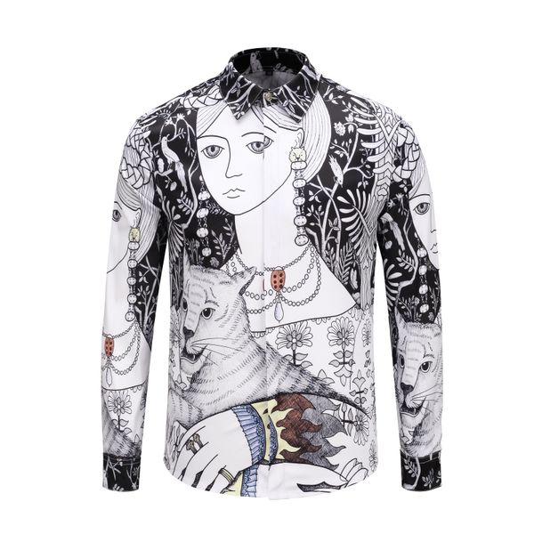 2019 Men Fashion Casual Long Sleeved Printed shirt Slim Fit Luxury Men floral Shirt Chemise Homme Casual
2019 Men Fashion Casual Long Sleeved Printed shirt Slim Fit Luxury Men floral Shirt Chemise Homme Casual