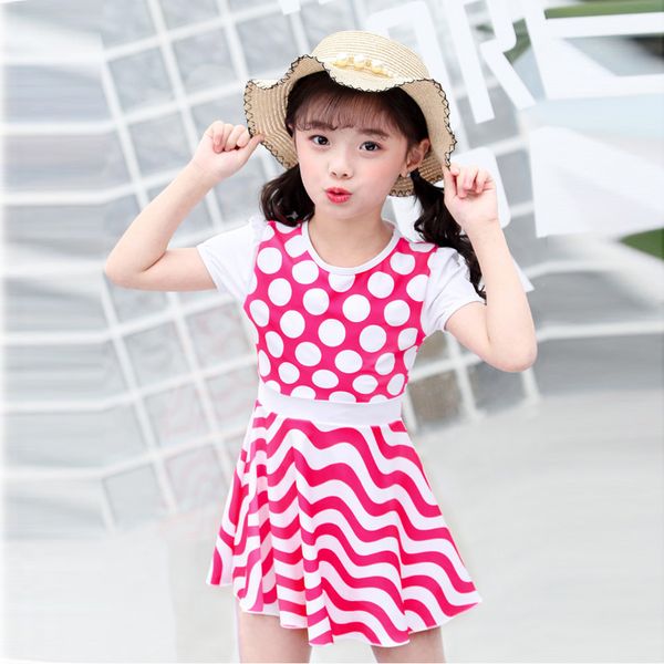 short sleeve dot wave girls swimwear one-piece children's swimsuit fused skirt for girls swimming suit for kids bathing suit
short sleeve dot wave girls swimwear one-piece children's swimsuit fused skirt for girls swimming suit for kids bathing suit