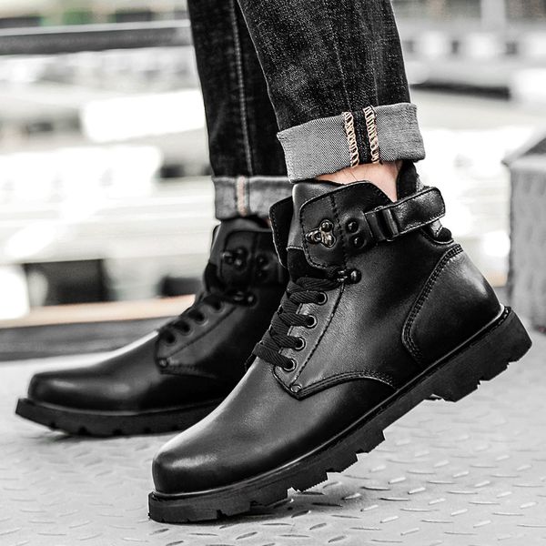 men's plus velvet cotton boots spring winter new casual men's shoes keep warm trend cotton shoes england snow boots big size 48, Black
men's plus velvet cotton boots spring winter new casual men's shoes keep warm trend cotton shoes england snow boots big size 48, Black