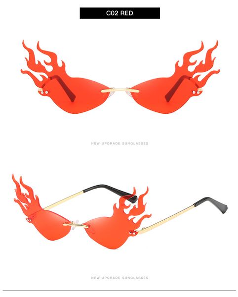 frameless triangle cat eye flame sunglasses for men women personality personality bat sunglasses driving eyewear s9052, White;black
frameless triangle cat eye flame sunglasses for men women personality personality bat sunglasses driving eyewear s9052, White;black