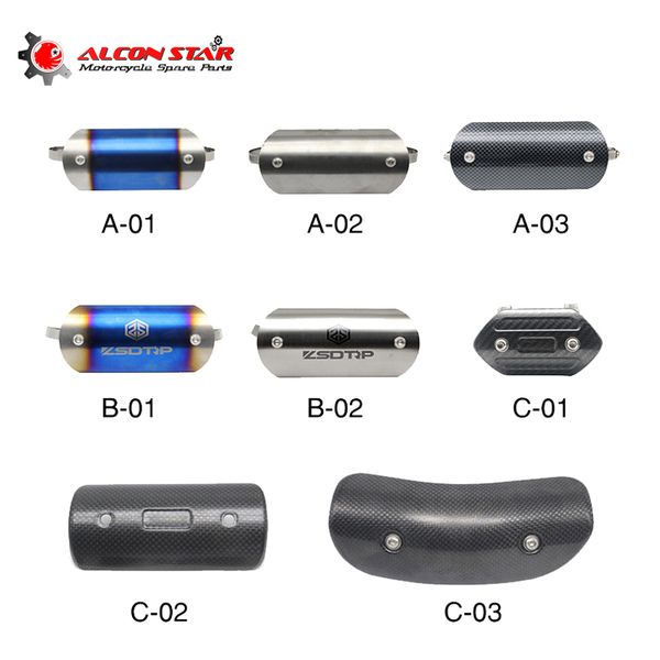 alconstar- motorcycle project exhaust muffler carbon fiber protector heat shield cover guard anti-scalding cover for cbr300 z250
alconstar- motorcycle project exhaust muffler carbon fiber protector heat shield cover guard anti-scalding cover for cbr300 z250