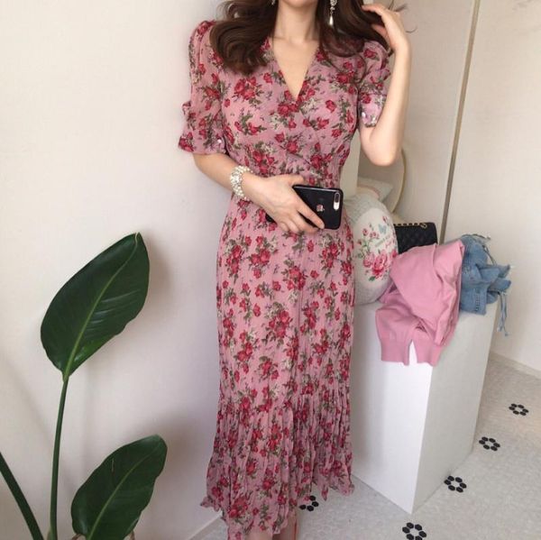 2020 new spring summer elegant women dresses v-neck short sleeve floral dress female long chiffon dresses office lady vestidos, Black;gray
2020 new spring summer elegant women dresses v-neck short sleeve floral dress female long chiffon dresses office lady vestidos, Black;gray