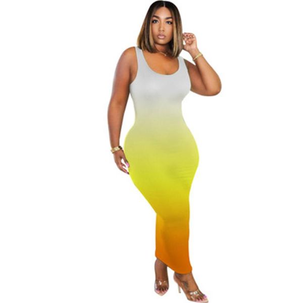 slim waistcoat women long dress fashion gradient round neck dress soft comfortable casual sleeveless designer female new summer dresses, Black;gray
slim waistcoat women long dress fashion gradient round neck dress soft comfortable casual sleeveless designer female new summer dresses, Black;gray