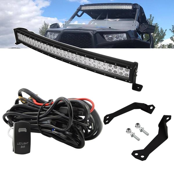 30 inch 180w off-road combo curved led light bar w/wiring kit & below roof mounting fit polaris rzr1000 rzr900
30 inch 180w off-road combo curved led light bar w/wiring kit & below roof mounting fit polaris rzr1000 rzr900