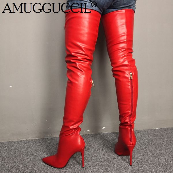 2019 new plus big size 35-47 red zip fashion over the knee thigh high heel autumn winter female lady womens boots x1851, Black
2019 new plus big size 35-47 red zip fashion over the knee thigh high heel autumn winter female lady womens boots x1851, Black