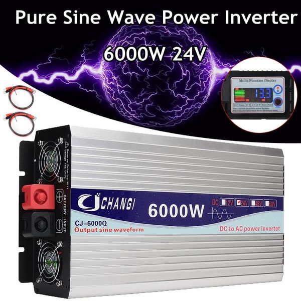 3000/4000/5000/6000w portable 24v to ac 220v power solar inverter pure sine wave converter adapter lcd screen 93% conversion
3000/4000/5000/6000w portable 24v to ac 220v power solar inverter pure sine wave converter adapter lcd screen 93% conversion