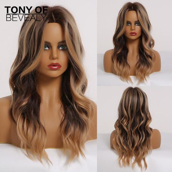 long wavy brown wigs with blonde highlights synthetic wigs middle part for black women cosplay heat resistant natural hair
long wavy brown wigs with blonde highlights synthetic wigs middle part for black women cosplay heat resistant natural hair