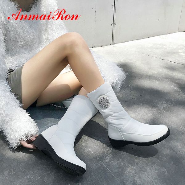 anmairon 2019 winter boots women slip-on round toe down snow boots square heel winter shoes women plush knee high 34-43, Black
anmairon 2019 winter boots women slip-on round toe down snow boots square heel winter shoes women plush knee high 34-43, Black