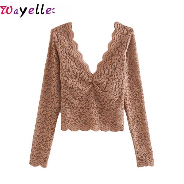 vintage deep neck short lace blouses women 2019 fashion long sleeve stretchy see throught female shirt women chic crop, White
vintage deep neck short lace blouses women 2019 fashion long sleeve stretchy see throught female shirt women chic crop, White