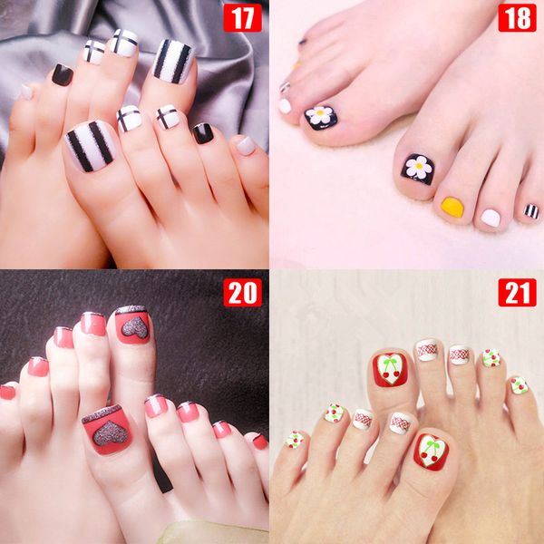 24pcs/set fake toe nails tips square type finish toenail art manicure decor h7jp, Red;gold
24pcs/set fake toe nails tips square type finish toenail art manicure decor h7jp, Red;gold