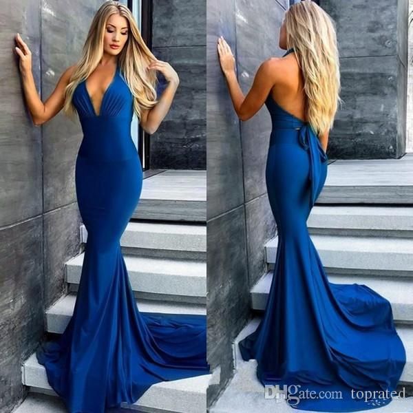 new royal blue deep v-neck mermaid evening dresses backless stretch satin sweep train long formal evening gowns prom dresses robe de soiree, Black;red
new royal blue deep v-neck mermaid evening dresses backless stretch satin sweep train long formal evening gowns prom dresses robe de soiree, Black;red