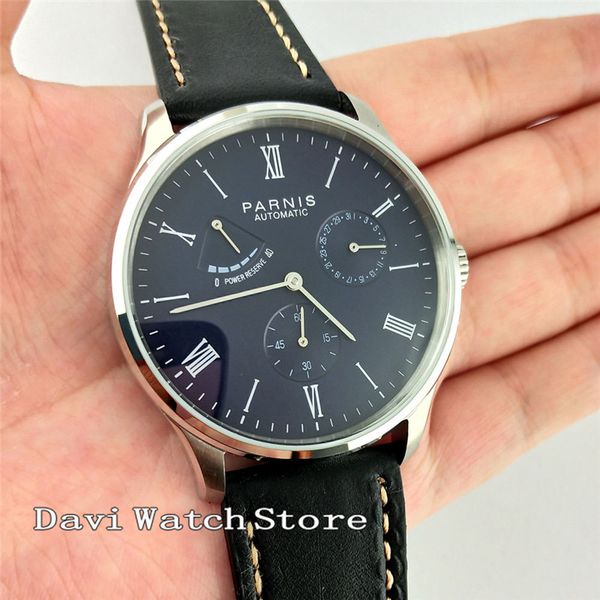42mm black wild leather strap date seagull automatic mens steel watch 2522, Slivery;brown
42mm black wild leather strap date seagull automatic mens steel watch 2522, Slivery;brown